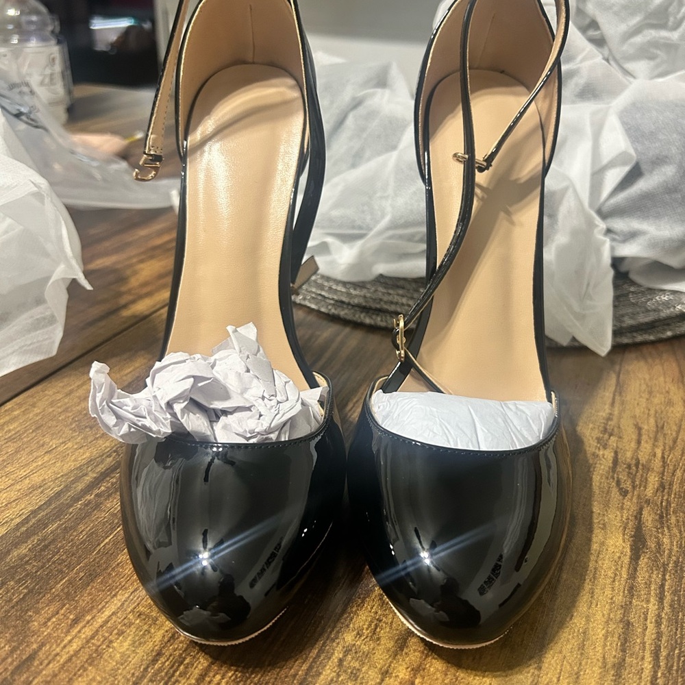 Milano Black Patent Leather Heels